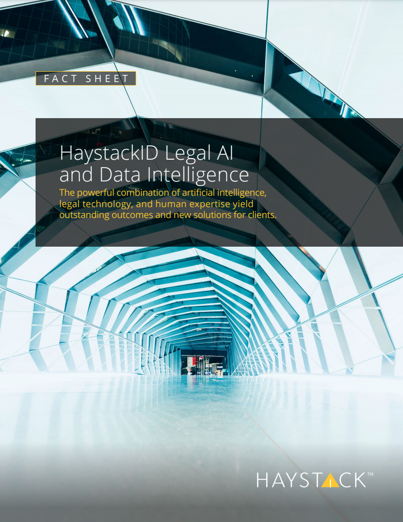 PDF Cover Image: HaystackID Legal AI and Data Intelligence