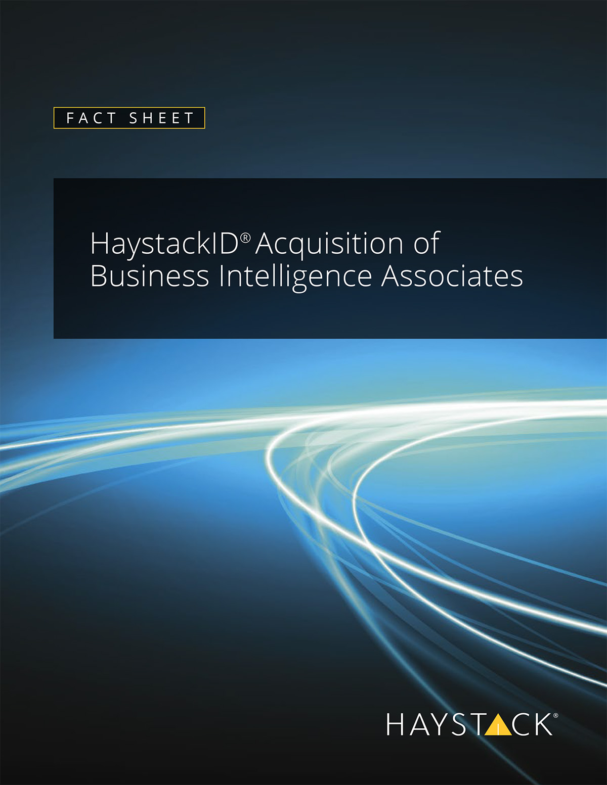 HaystackID - Acquisition of Business Intelligence Associates - Fact Sheet Cover